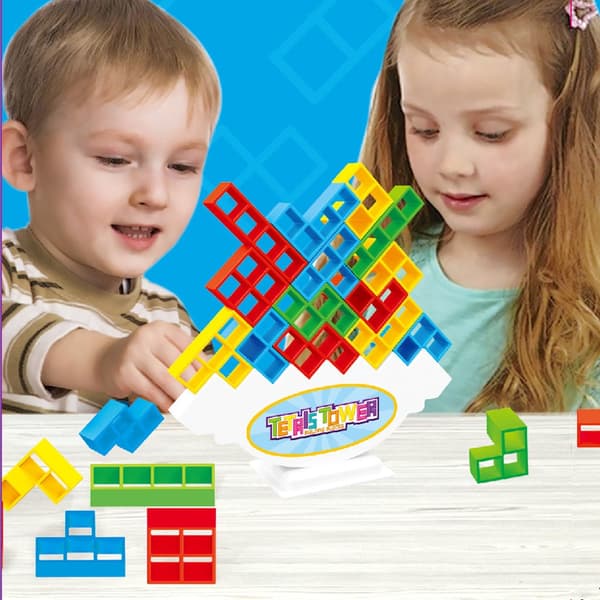 Tetris staplingsblock Balanspusselbräda Pedagogiska leksaker 1pc