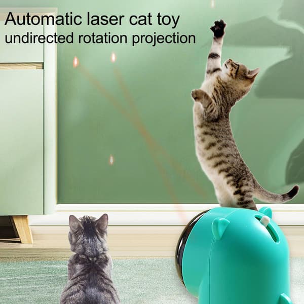 Interactive Smart Teasing Pet LED Laser Roliga Leksaker white 7x7x1 8cm