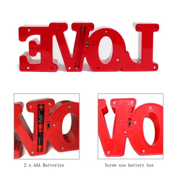 Mors dag-Kærlighed LED-lyset love red patch 30cm*10cm*4cm