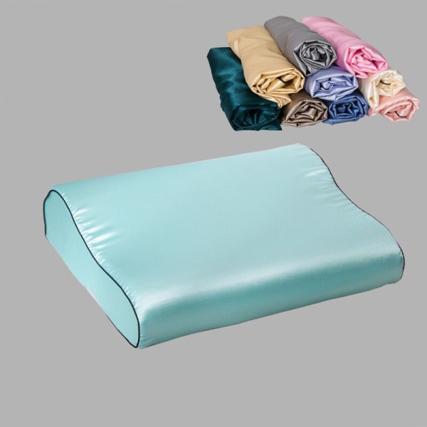 1 Stk Pure Color Luksus Komfortabelt Satin Memory Foam pudebetræk 1 30X50CM
