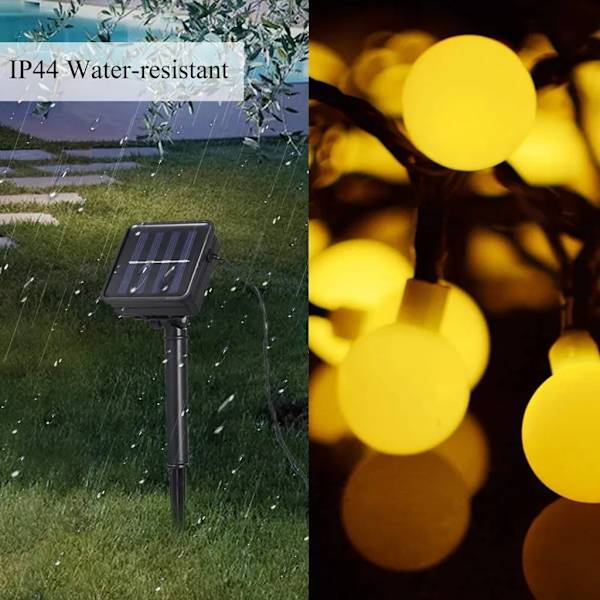 50Leds udendørs solcellelyskæde, 6,9 meter julslinga