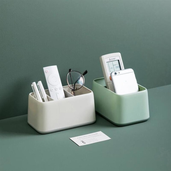 Förvaringsbox för skrivbordsfjärrkontroll med flera fack green 16.2x10x8.2cm