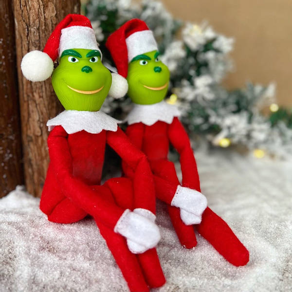 32cm Christmas Elf Doll Grinch Ornament Julhänge red