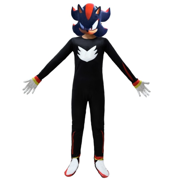 Jumpsuits til børn med maske Sonics Cosplay kostume til børn black 120cm