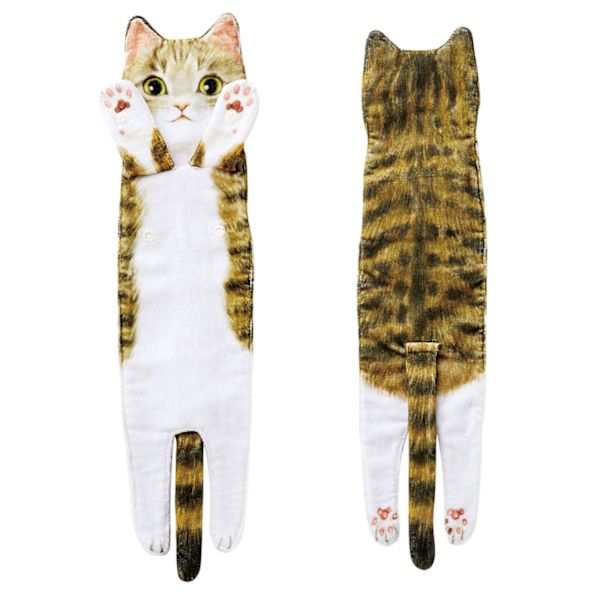 rolig katt handduk kök badrum handduk boll Tabby cat