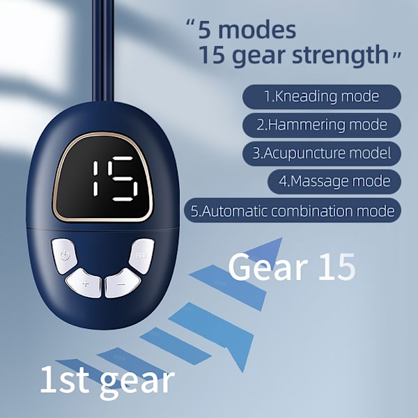 Mini Micro Current Neck Massager Halsband blue