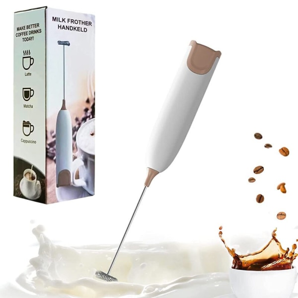 Elektrisk mjölkskummare Köksdryck Visp Mixer Omrörare Black and white