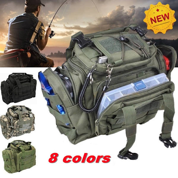 Utomhus Canvas Vattentät Fiske Lure Box Tactical Package green&brown