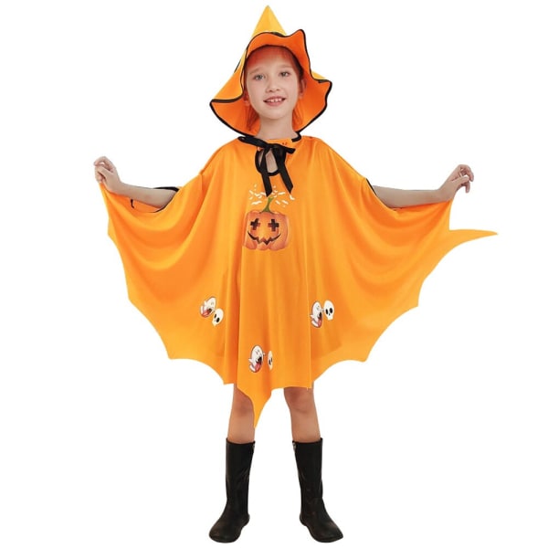 Halloween lasten puku Cape puku Witch Pumpkin Hat black 80*110cm