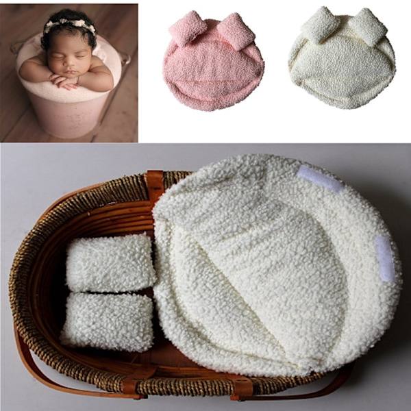 Ny baby för rekvisita för babyfotografering white