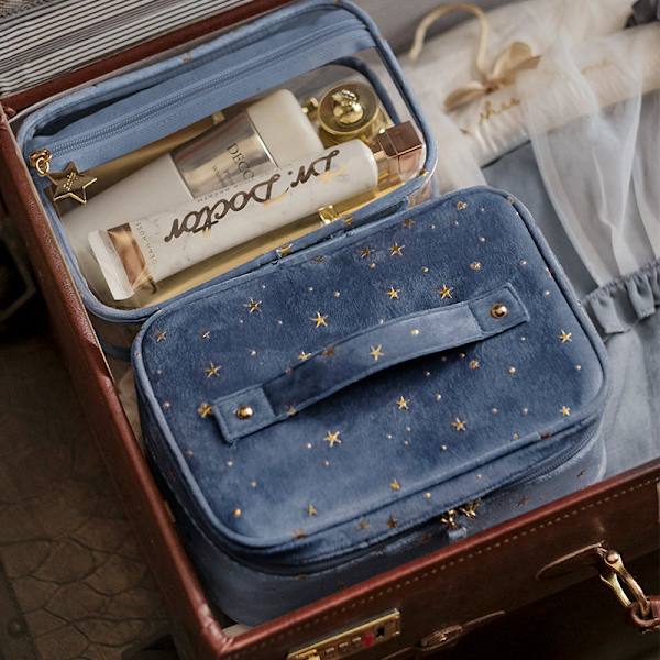 Organizer med stor kapacitet blue transparent  L