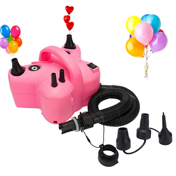 Automatisk elektrisk ballon Iator bærbar luftpumpe black+pink 20.5*15.5*14.5cm