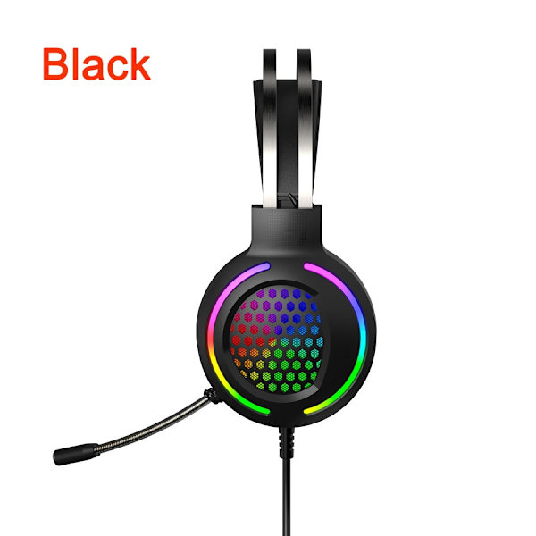 7.1 USB RGB LED Light Gamer Headset Hörlurar för PS4 PS5 Fifa bule