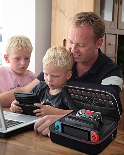Case NS Switch Console Switch Dock HDMI Cable Pro -ohjaimelle ja muille lisävarusteille 18 pelikasetilla black
