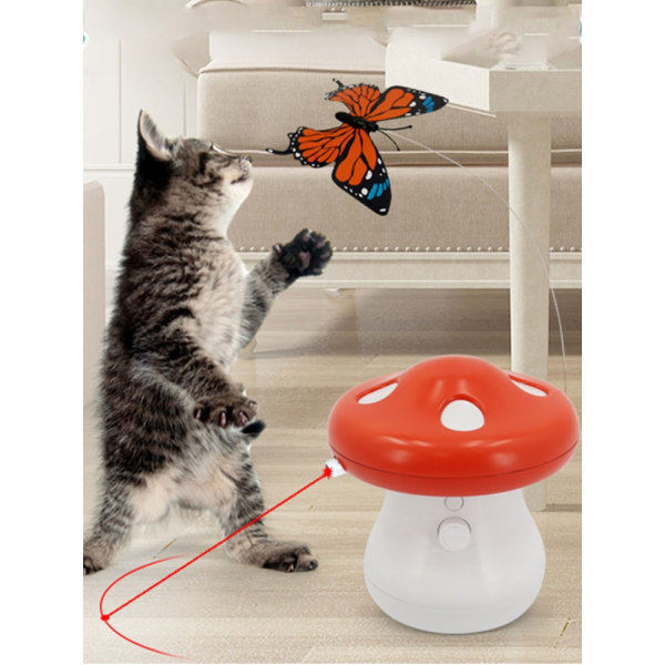 2 i 1 Cat Laser elektrisk spinnsvampleksak 1pc