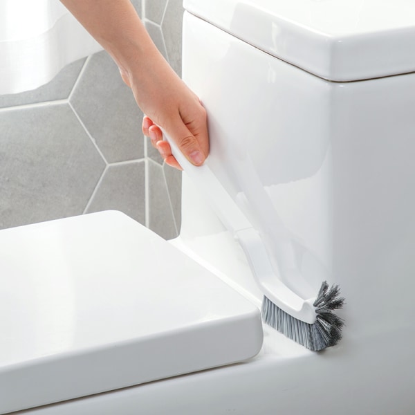 Gummi væghængt toiletbørste rengøring af badeværelsestilbehør gray 12*5.2*35.5cm