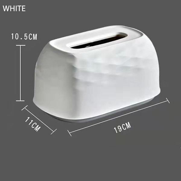 Spring Lift Tissue Box Hållare Fyrkantig Sängbord Tissue Organizer white