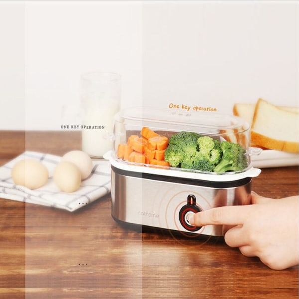 Egg Steamer Multifunktion Frukostmaskin Kokt Äggkokare white+gray 202*134*88mm