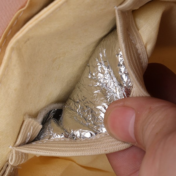 Multi-funktion enkelt skulder bærbar mor og baby taske beige 39*27*12cm