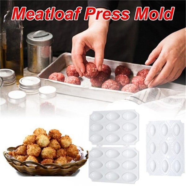 Manual Kibbeh Express Frikadeller Frikadellepresse Hakkeform white 4grids