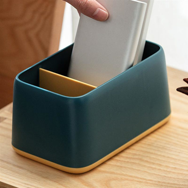 Förvaringsbox för skrivbordsfjärrkontroll med flera fack green 16.2x10x8.2cm