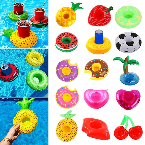 Vand Coasters Flydende oppustelig kopholder Svømmebassin Drikke Float Legetøj coconut tree
