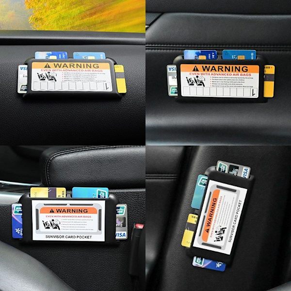 Midlertidig parkeringskortholder Dashboard Paste Mount Auto Interiør Opbevaring Opbevaring Oprydning beige
