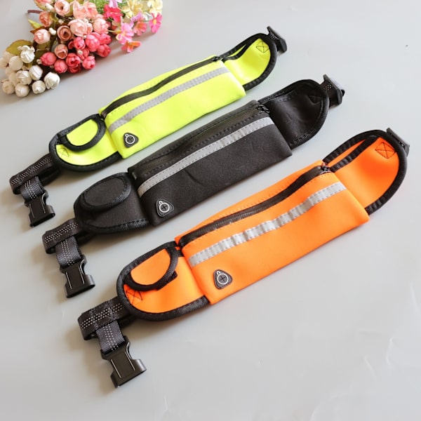 Hundreb Reflekterende Træk Nylon Løbe Justerbar Bælte orange 2.5cm*140cm
