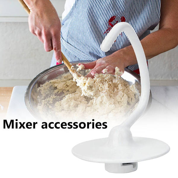 Bröd degkrokar Köksställ Mixer Ersättning Non-stick Vispar Reservdelar white