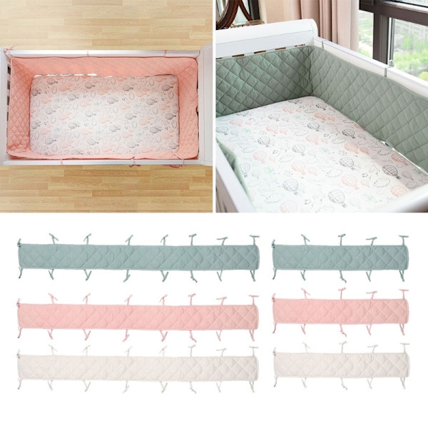 Baby tremmeseng Bumper Bomuld Tykker tremmeseng beskytter puder green large