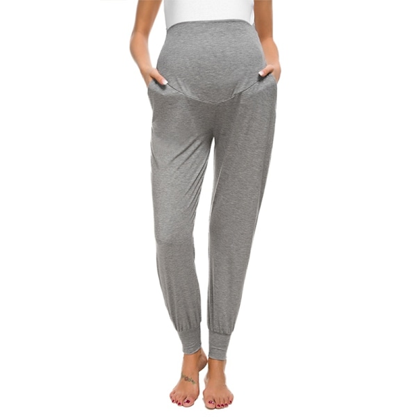 Gravidbyxor Gravid Lösa Casual Byxor Gravidbyxor gray M