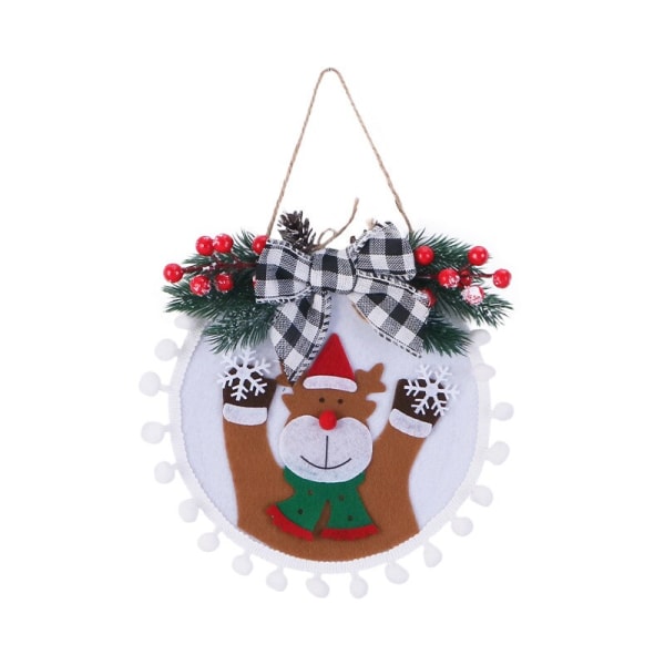 Krans Hem Julgransprydnader Garland Dekoration Prop snowman 34*24cm