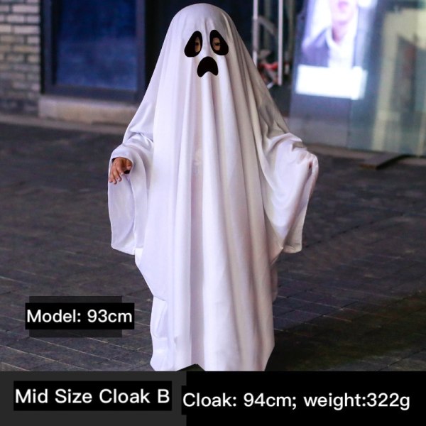 Söta barn Halloween skräckkappa Cape Anime No Face Cosplay Kostymer Full Set M Kids C As photo