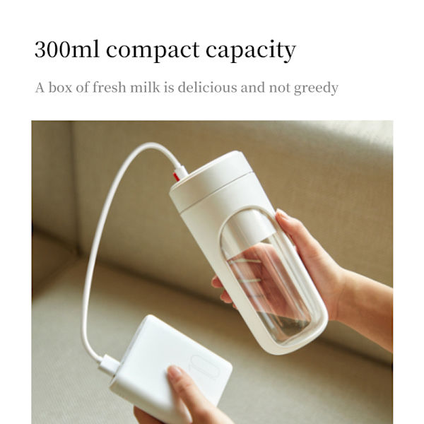 USB 300 ml bærbar juice elektrisk citruspresser white 300ml