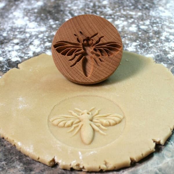 Cookie Prägling Stämpel Form snidad trä Cookie press Stamp Pine Cone