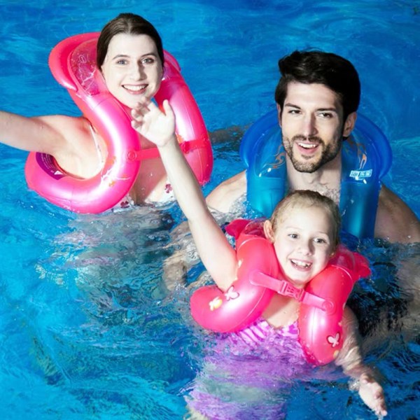Lasten turvallisuus uimarengas säädettävä solki kelluva blue small