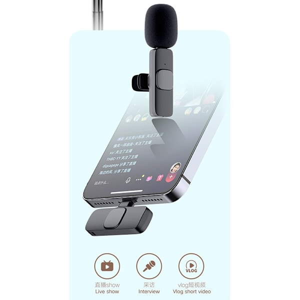 2022 Uusi langaton mikrofoni iPhone Android Phone Mini Mic -puhelimeen For iPhone