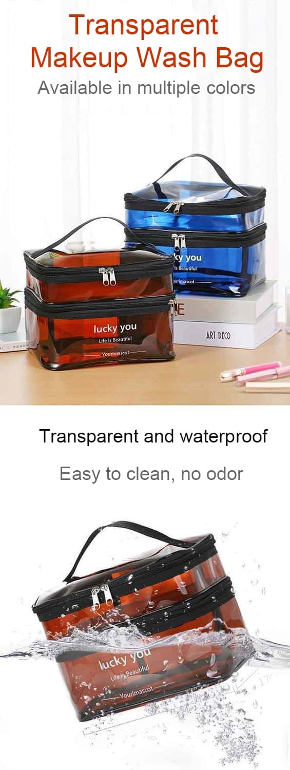 Dubbel låg transparent make-uptas med stor kapacitet coffee