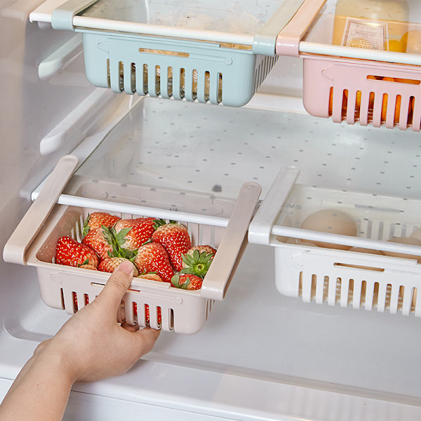 Køleskabsskuffe Plast Opbevaringsboks Beholderhylde apricot 20.5*16.4*7.6cm