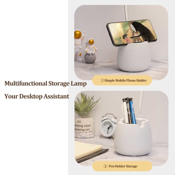 Bordlampe USB Charging Touch Bøjelig skrivebordslampe blue 4000mAh