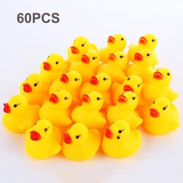 Duck Float Badleksaker Baby Shower Vattenleksaker för Pool Party Leksaker 60pcs