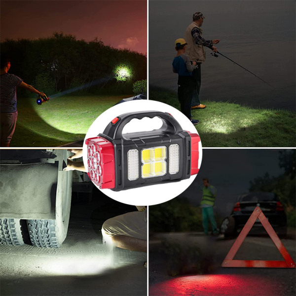 Genopladelig LED-lommelygte Zoombare vandtætte lommelygte orange large