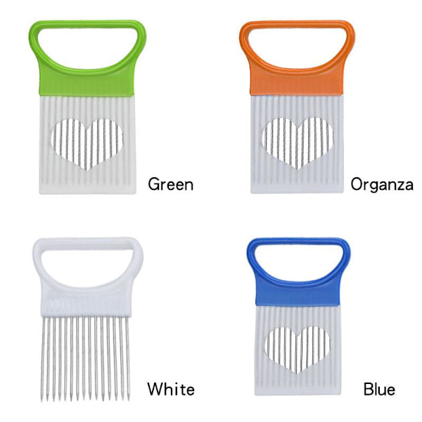 Køkken Gadgets Løg Slicer Tomat Grøntsager Sikker Fork green 7.8*10.6cm