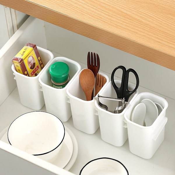 Säilytyslaatikko keittiön pidike white 3pcs