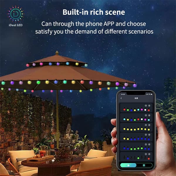 Utomhus julgran RGB String Lights dekoration 10m25leds