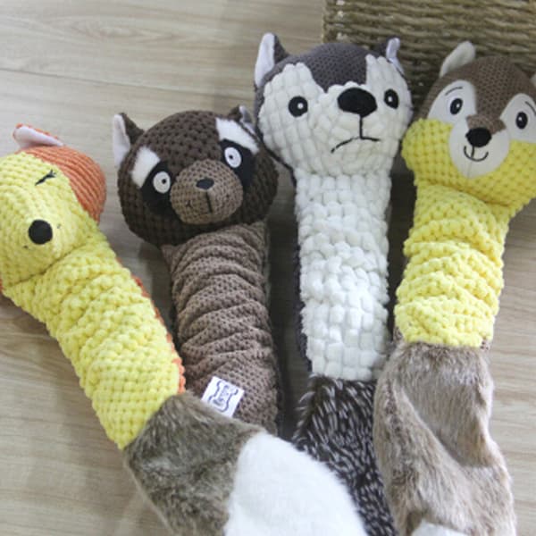 Animal Series Plyslegetøj Interactive Sounding Bite Resistant yellow fox
