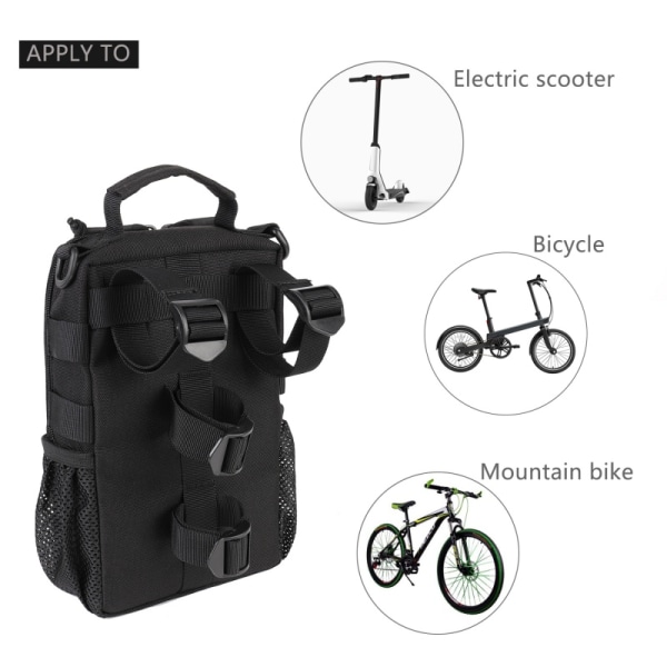 Elektrisk scooter cykelhovedrør styrtaske black 27*18*5cm