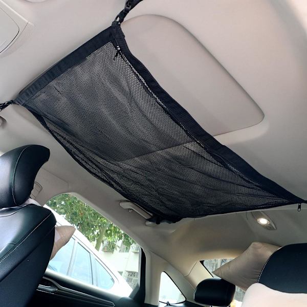 Universal Justerbar Diverse Car Styling Opbevaringsnettaske black 75*48cm