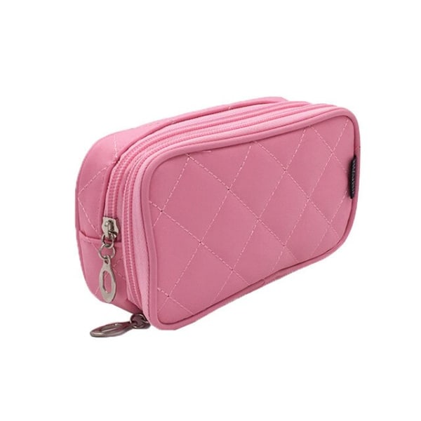Monikäyttöinen 2 Layer Washing Beauty Kit -matkakosmetiikkalaukku pink 18*10*5cm