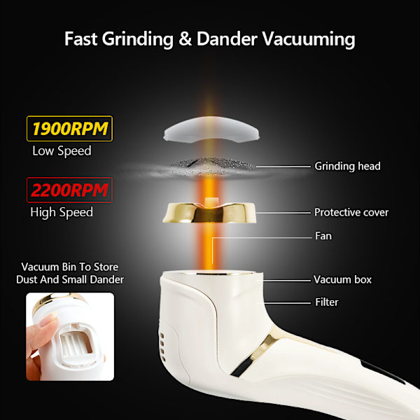Elektrisk Pedicure Værktøj Fødder Filer Clean Care Machine white 17*8*4.5cm